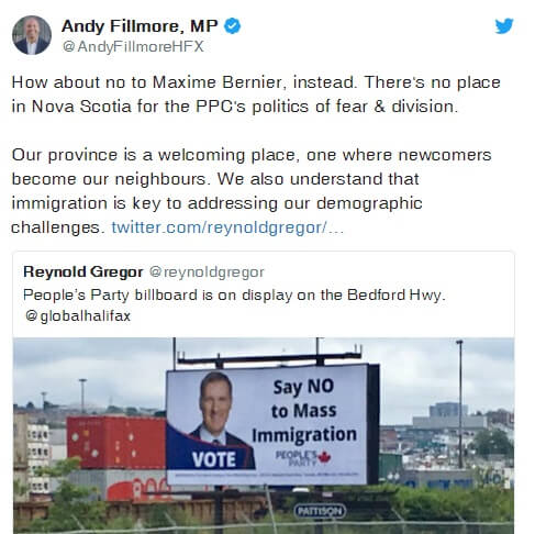 نظر مخالفان بیلبورد جنجالی کانادا